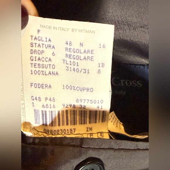 Vintage Italian Pure Wool Blazer 40R Made in Italy Tailored Suit Jacket - Picture 4 of 5